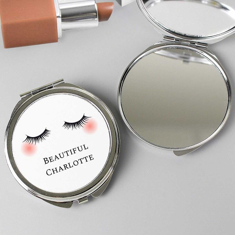 Compact Mirrors | Temptation Gifts Personalised Eyelashes Compact Mirror