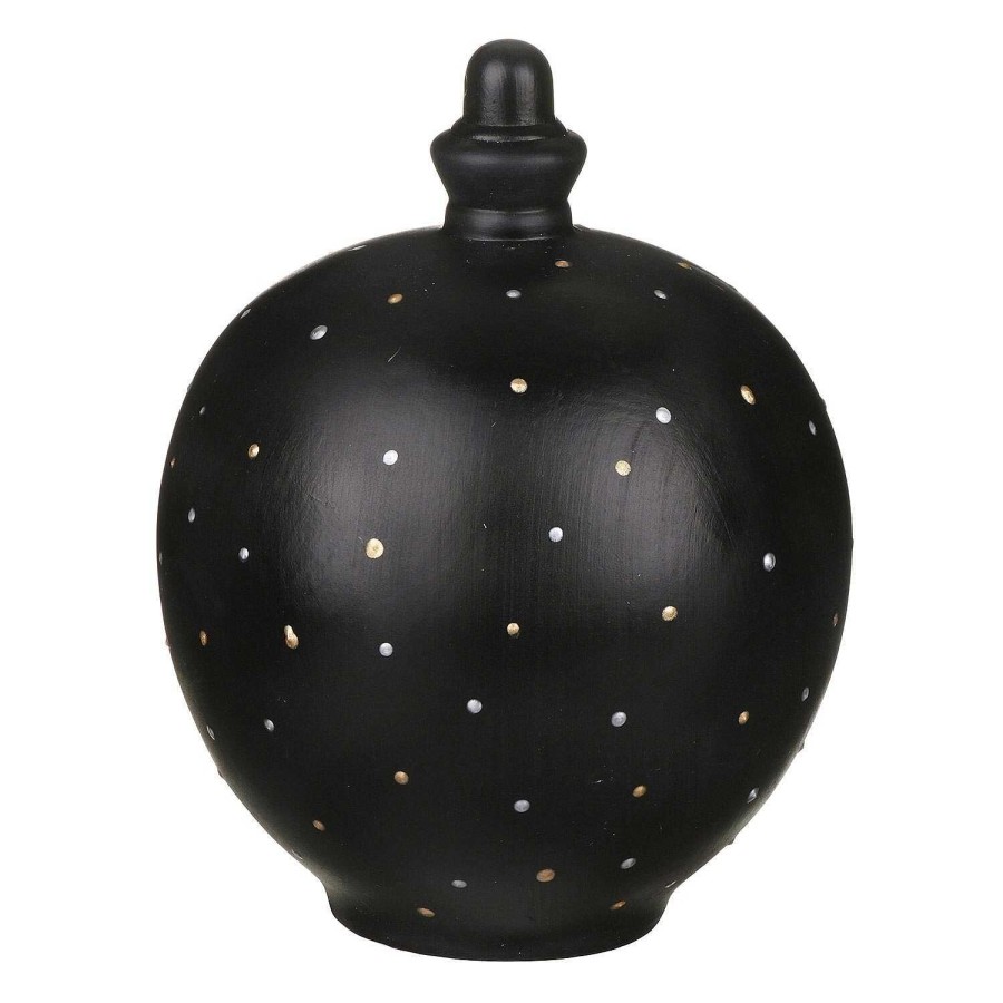 Money Pots | Temptation Temptation Black With Gold & Silver Spots Money Pot