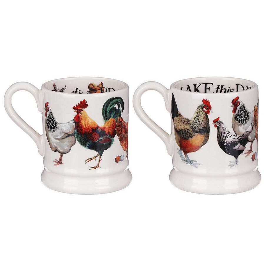 Mug Sets | Emma Bridgewater Emma Bridgewater Rise & Shine Set Of 2 Half Pint Mugs Boxed