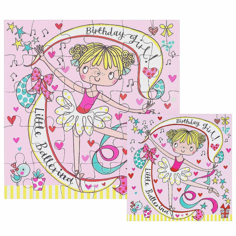 Jigsaw Cards | Rachel Ellen Rachel Ellen Ballerina Birthday Girl Jigsaw Puzzle With Mini Birthday Card