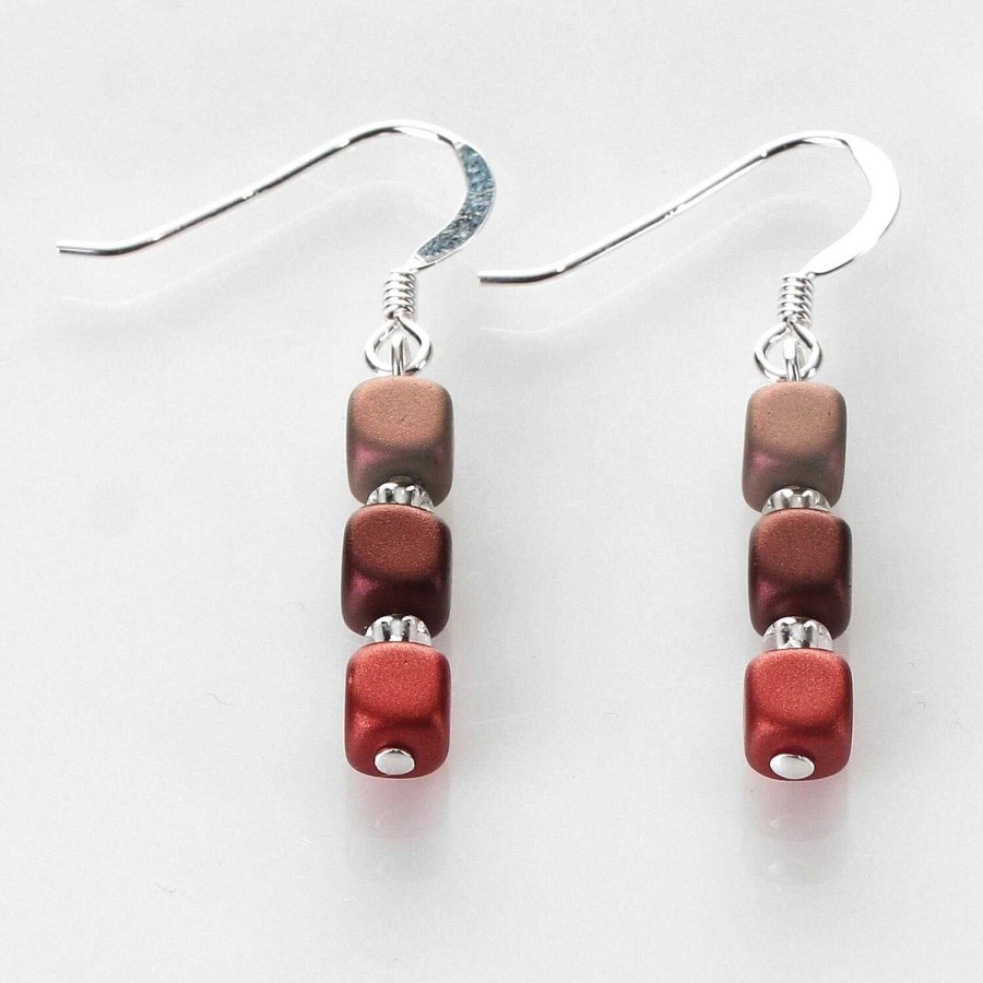 Earrings | Carrie Elspeth Carrie Elspeth Browns Satin Cubes Earrings