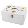 Keepsake Boxes | Temptation Gifts Personalised 'Zoo' White Wooden Keepsake Box