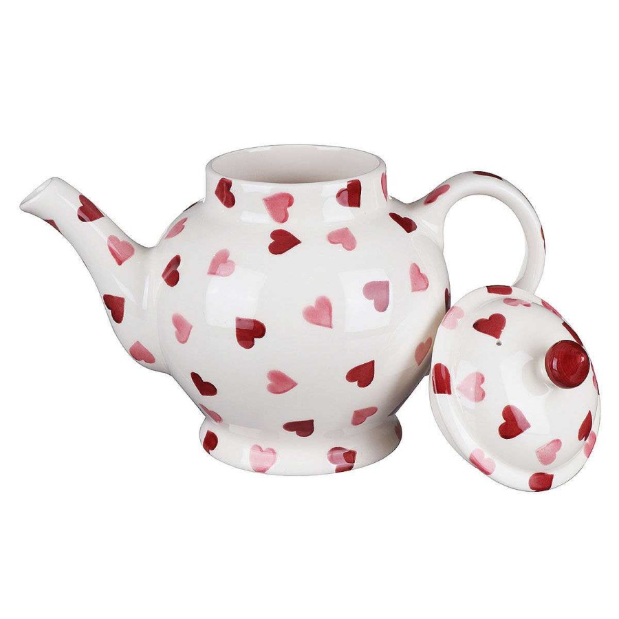 Teapots & Coasies | Emma Bridgewater Emma Bridgewater Pink Hearts 4 Mug Teapot In Gift Box