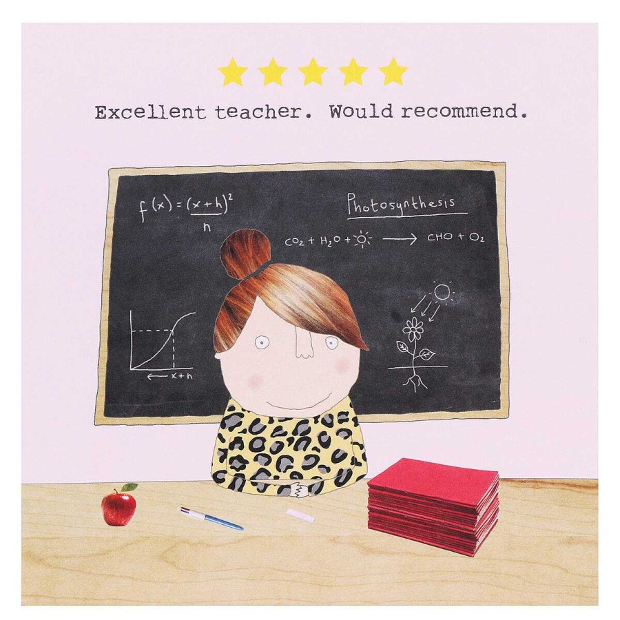 Teacher | Rosie Made A Thing Rosie Made A Thing 'Five Star Teacher' Woman'S Teacher Card