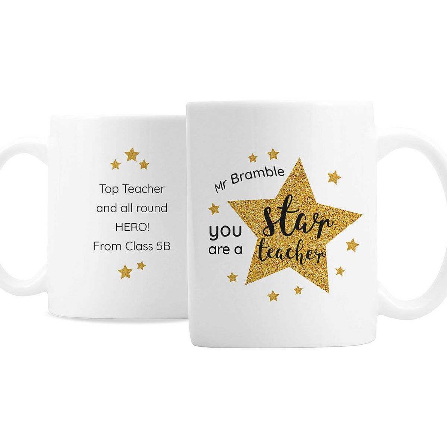 Personalised Gifts | Temptation Gifts Personalised Star Teacher'S Mug