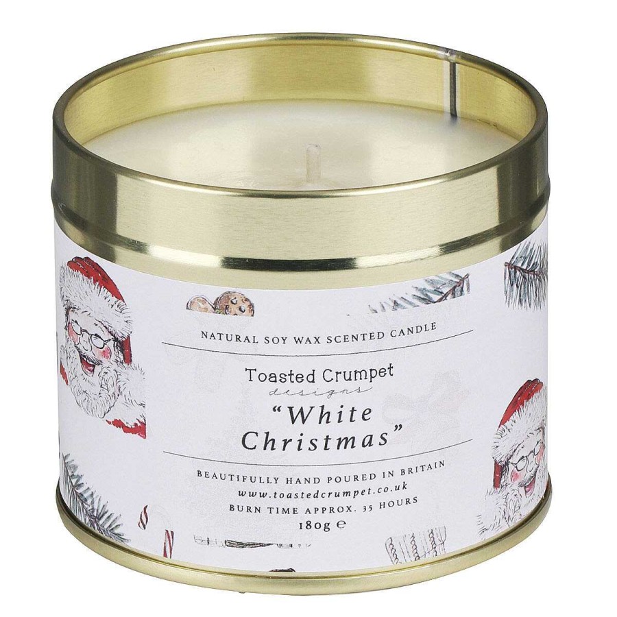 Tin Candles | Toasted Crumpet Toasted Crumpet 'All Things Jolly' White Christmas Tin Candle